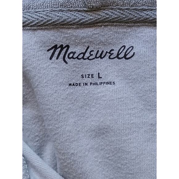 Madewell Terry Cloth Quarter-Zip Mens Hoodie Sweatshirt Size L - Picture 6 of 7